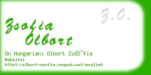 zsofia olbort business card